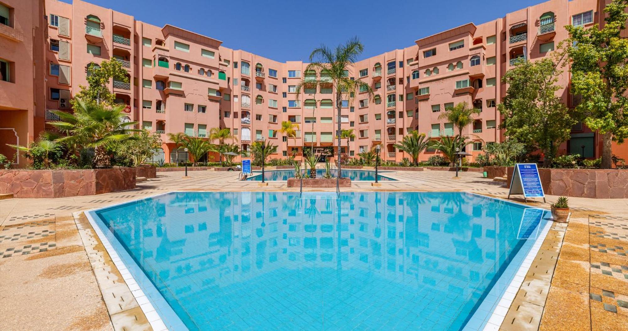 Апартаменты Charming 2-Bed Oasis Pool View Марракеш Экстерьер фото