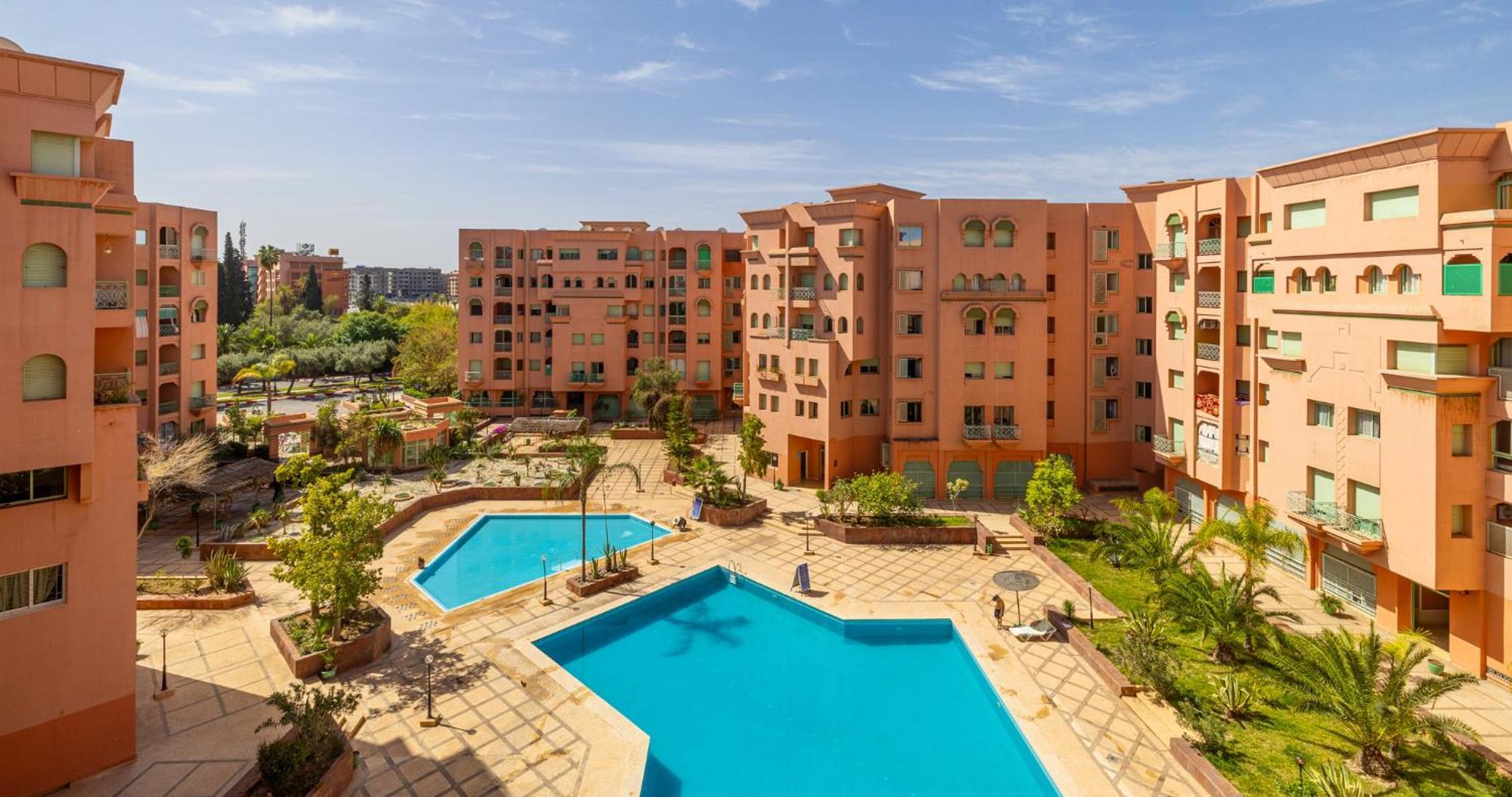 Апартаменты Charming 2-Bed Oasis Pool View Марракеш Экстерьер фото